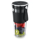 Arendo Smoothie-Maker to go mit Akku, kompakter tragbarer Mixer, Mobiler mini Standmixer, 100 W, Blender ideal für Smoothies Protein-Shakes für u... - Silber/Schwarz