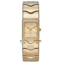 Diesel Closer Herren Uhr, Solarbetriebenes Quarzwerk mit Silikon-, Edelstahl-