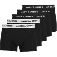 JACK & JONES Solid Boxershorts 5 Einheiten Black / Detail Black / White Wb XL