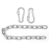 AMANKA Befestigungsset Grau, Metall, 1.9x3.7x50 cm Aufhängung 2 Karabiner für Schaukel Hängematte