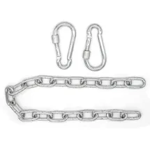AMANKA Befestigungsset Grau, Metall, 1.9x3.7x50 cm Aufhängung 2 Karabiner für Schaukel Hängematte