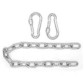 AMANKA Befestigungsset Grau, Metall, 1.9x3.7x50 cm Aufhängung 2 Karabiner für Schaukel Hängematte