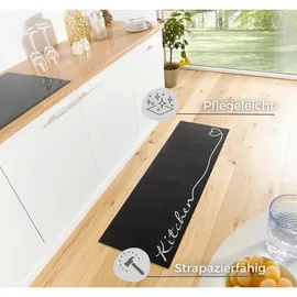 HANSE HOME Kitchen Herz Küchenläufer 50 x 150 cm Schwarz/Weiß
