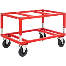 Kongamek Palettenwagen Stahl 1200x800mm rot höhenverstellbar