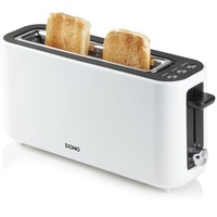 Domo Collection Domo DO962T Toaster stufenloser Temperaturregler, Cool-Touch-Gehäuse Weiß