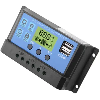 andyou 100-a-solarladeregler, 12-v-/24-v-usb-solarpanelregler, Intelligenter Batterieregler Mit Lcd-anzeige (100 A)