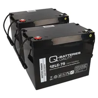 Q-Batteries Akku kompatibel E-Mobile Scooter Trendmobil 2x 12V 75Ah