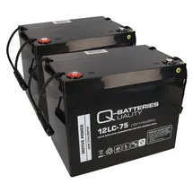 Q-Batteries Akku kompatibel E-Mobile Scooter Trendmobil 2x 12V 75Ah