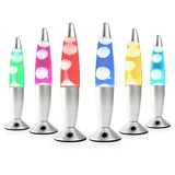 InnovaGoods® Lavalampe, 25 W Lavalampe, entspannende Lavalampe, Nachttischlampe, funktioniert mit einer einzigen 7-farbigen Glühbirne, 3 RGB-LEDs (1,5 W), ideal für Schlafzimmer, Wohnzimmer