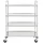 deluke Servierwagen KENNI für Küche 4-Etagen 107x55x125cm Edelstahl Küchenwagen mit Rollen Etagenwagen für Hotel Restaurant