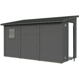 Palmako Gerätehaus Mia 5,4 m2 - 16 mm dunkelgrau lackiert