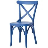 Xlmoebel Holzstuhl Holzstuhl mit Rückenlehne für Esszimmer in eleganter Optik, Hergestellt in Europa blau