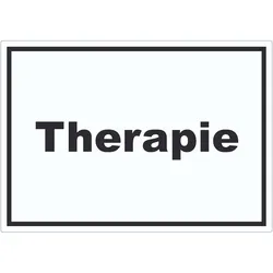 Therapie Aufkleber mit Text Raum Behandlung waagerecht A0 (841x1189mm)