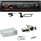 Pioneer MVH-S420DAB Bluetooth DAB+ AUX MP3 Einbauset für Mercedes W210 ab 08/99