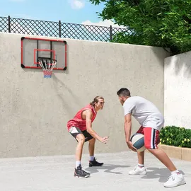 sportnow Basketballkorb Schwarz/Rot 113 x 61 x 73 cm