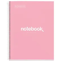 Miquelrius Notizbuch A4 Notebook 80 Blatt Rosa/kariert