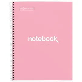 Miquelrius Notizbuch A4 Notebook 80 Blatt Rosa/kariert