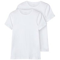 name it - T-Shirt NKMT-SHIRT slim 2er-Pack in Bright White, Gr.146/152