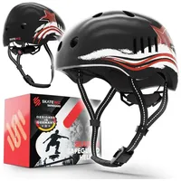 SKATEWIZ 49-53 cm Kinder rot/schwarz 2023