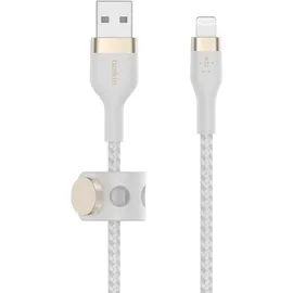Belkin BoostCharge Pro Flex Lightning/usb-a 1m mfi zert., Weiß