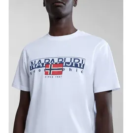 Napapijri T-Shirt S-aylmer - Weiß,Dunkelblau,Dunkelrot - L