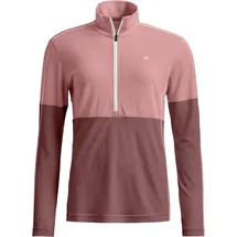 Ortovox 185 Rock'N'Wool Zip Neck - Merinowolltrikot - Damen Dusk Rose M