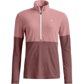Ortovox 185 Rock'N'Wool Zip Neck - Merinowolltrikot - Damen Dusk Rose M
