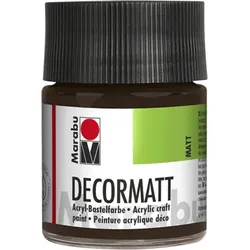 Marabu 140105045 Marabu Decormatt Acryl Dunkelbraun 045, 50 ml