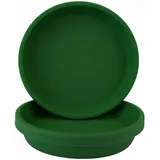 Home Garden Ornaments Blumentopf Untersetzer Set 5 Stück,Kunststoff, Pflanzenuntersetzer für Innen und Außen, Untersetzer für Pflanzkübel, viele Größen und Farben (Grün, 27 cm außen / 22,5 cm innen)