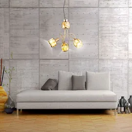 GLOBO Hängeleuchte 1-flg. E14 130 cm antik goldfarben