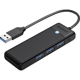 Orico Adapter Hub 4in1 USB A3.0x3+TF/SD3.0x1 (USB A), Dockingstation + USB Hub
