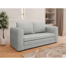 Homesy Schlafsofa Arelis – Moderne 2-Sitzer Sofa mit Bettfunktion, Bestseller, Platzsparendes Sofa mit Gästebettfunktion grau