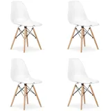 OSAKA Stuhl transparent / natürliche Beine x 4