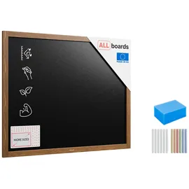 ALLboards Tafel ALLboards Kreidetafel Holzrahmen Schreibtafel Wandtafel 80 cm x 100 cm