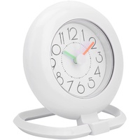 Dekaim Uhr Badezimmeruhr-Modische wasserdichte Dual-Use-Hängetischuhr Badezimmer-Küchen-Heimdekoration(Weiß)