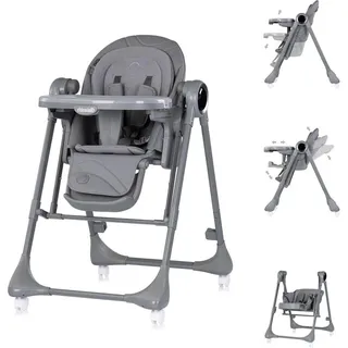 Chipolino Hochstuhl Master Class 2 in 1 elektrisch Babyschaukel Fernbedienung dunkelgrau