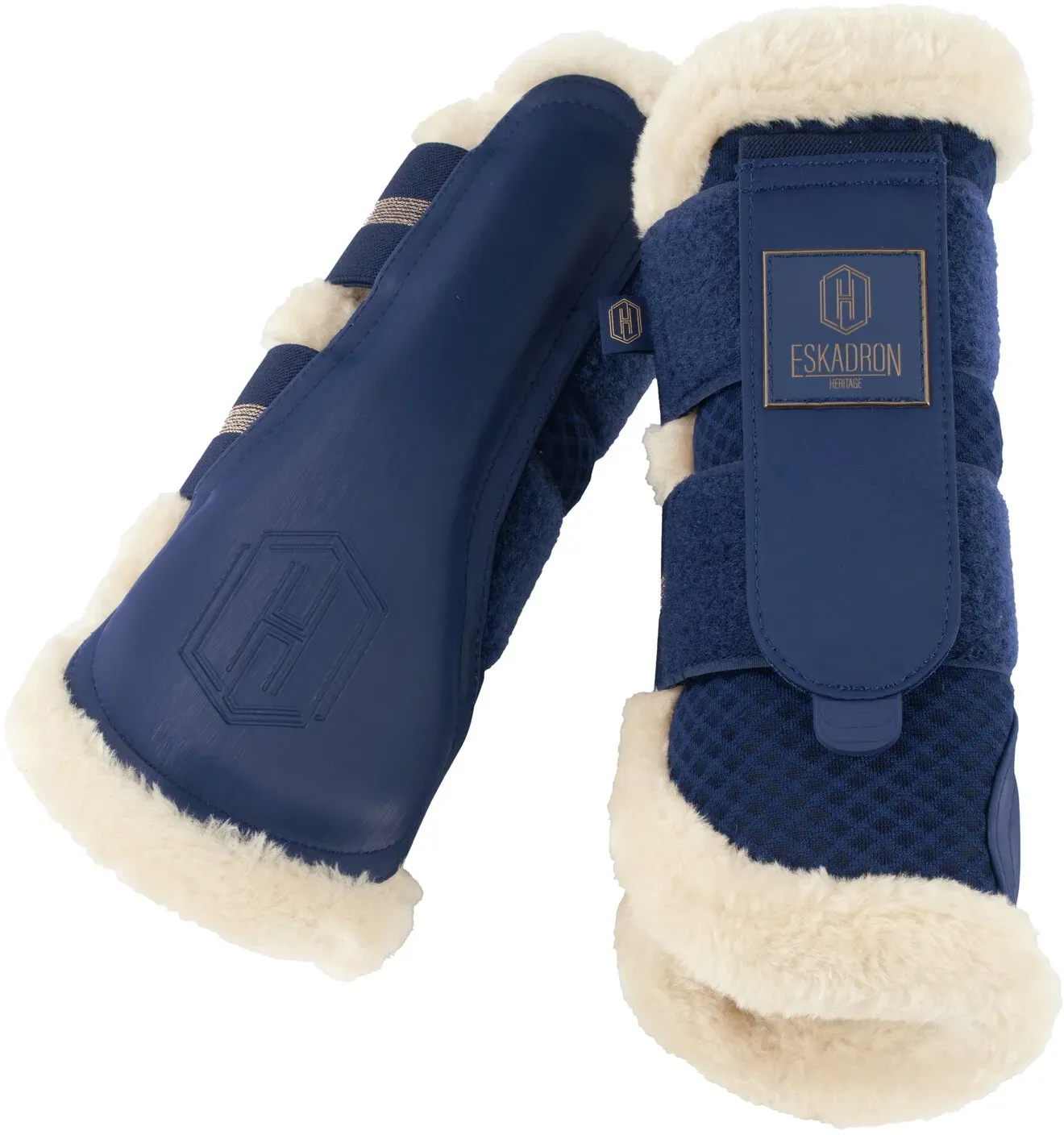 ESKADRON Heritage Gamaschen Mesh FauxFur true blue XL