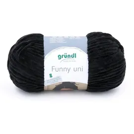 Gründl Häkelgarn Funny Schwarz 100 g