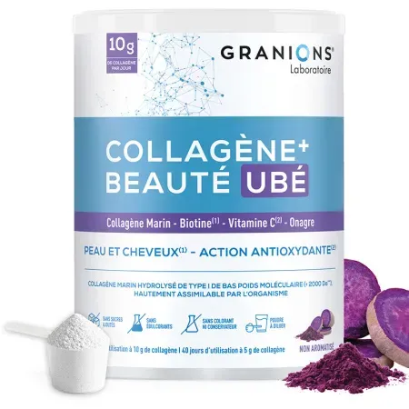 Granions Kollagen + Beauty UBÉ Haut/Haar Marine Kollagen Biotin 216g
