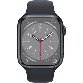 Apple Watch Series 8 GPS + Cellular 45 mm Aluminiumgehäuse mitternacht, Sportarmband mitternacht