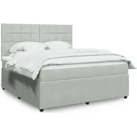 vidaXL Boxspringbett 180 x 200 cm Hellgrau