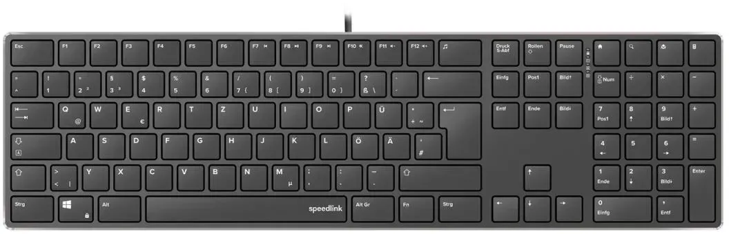 SPEEDLINK SL-640010-BK Tastatur Büro USB Deutsch Schwarz