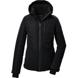 KILLTEC Damen Skijacke/Funktionsjacke in Daunenoptik mit abzippbarer Kapuze und Schneefang KSW 309 WMN SKI QLTD schwarz, 50,