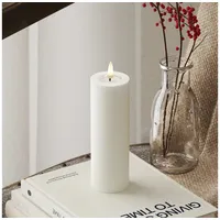 Deluxe Homeart LED Stumpenkerze 15 cm weiß