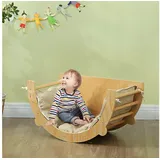 aiyaplay Klettergerüst 3 in 1 Set Naturholz