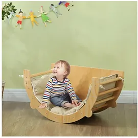 aiyaplay Klettergerüst 3 in 1 Set Naturholz