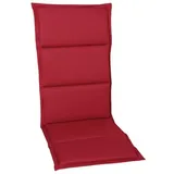 GO-DE Gartenstuhlauflage Hochlehner 48x120cm Kunstfaser Rot - Hochlehner - mit Stehsaum