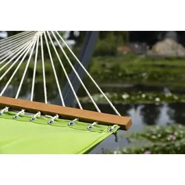 Potenza Outdoor Hängematte mit Gestell für 2 Personen I Atlanta Stabhängematte XXL 210x140 cm 200kg I Tyatn Hängemattengestell 350kg Wetterfest