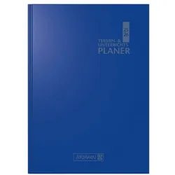 Brunnen Termin- und Unterrichtsplaner 2025 / 26 A5 2 Seiten = 1 Woche Hardcover blau, 17x24 cm