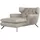 KAWOLA Relaxsessel CHARME Cord 130 x 95 x 160 cm Grau mit Kissen